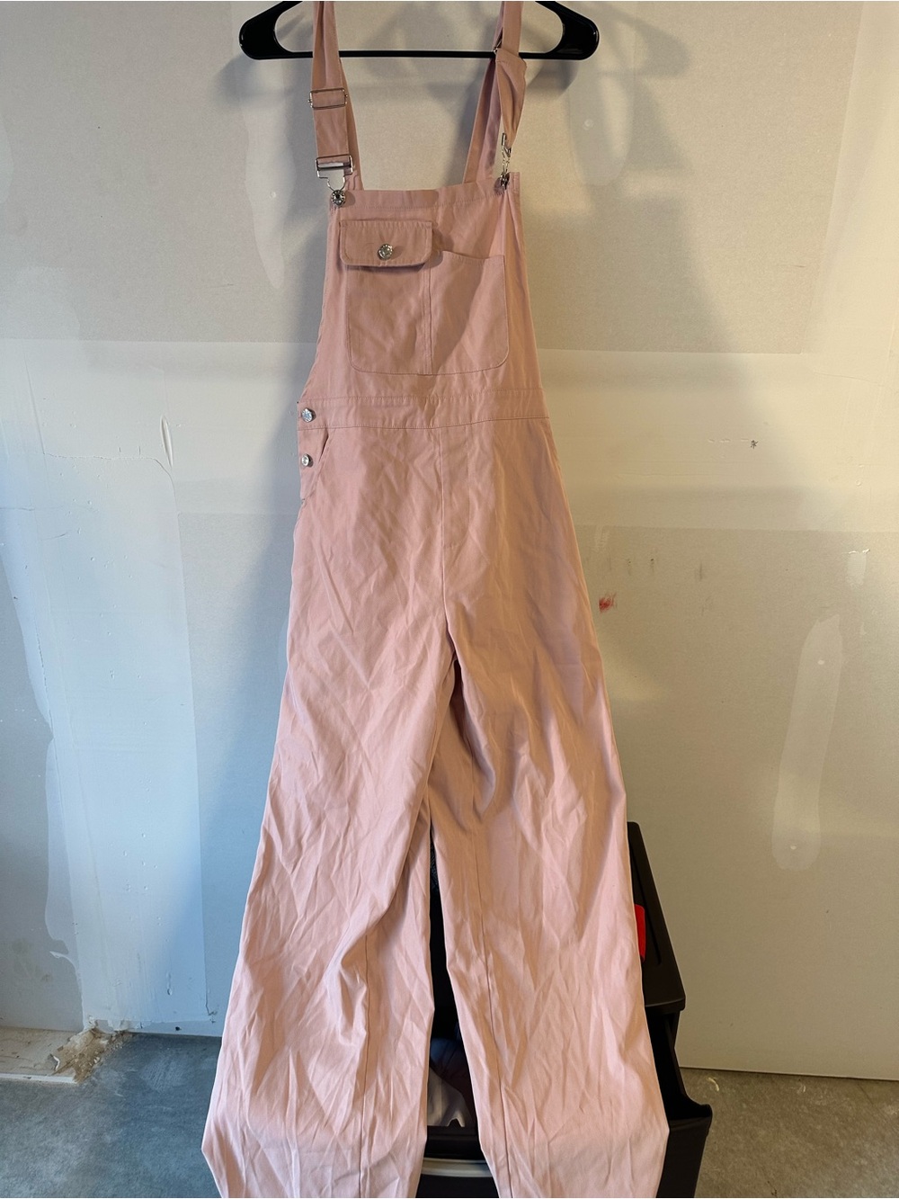 SHEIN Light Pink Cotton-Blend Women's Overalls